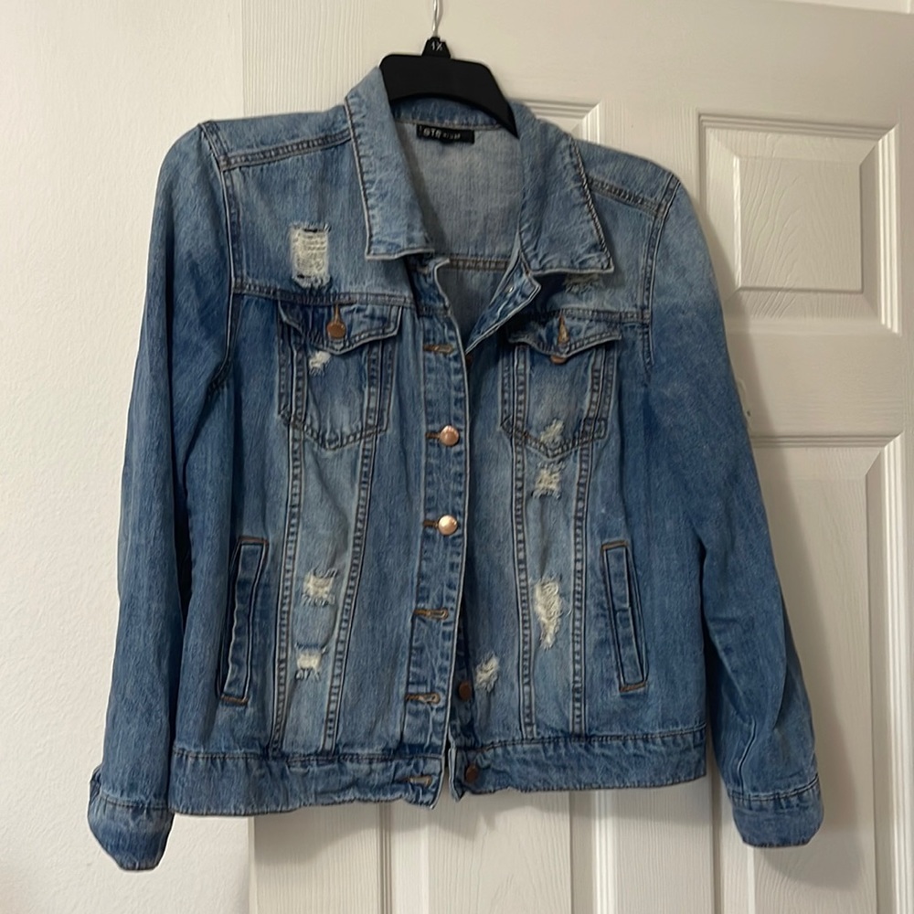 STS Blue distressed jean jacket